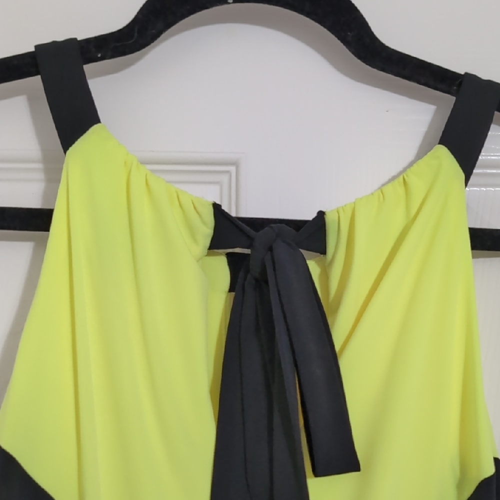 Vince Camuto Black and Yellow Halter Sundress - Picture 3 of 5